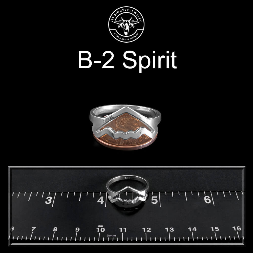 sterling silver b2 spirit aviation ring