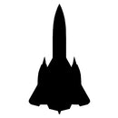 Silhouette clip art of a SR-71 Military Jet Fighter