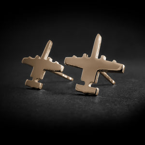A-10 Warthog Stud Earrings - Jet Fighter Jewelry