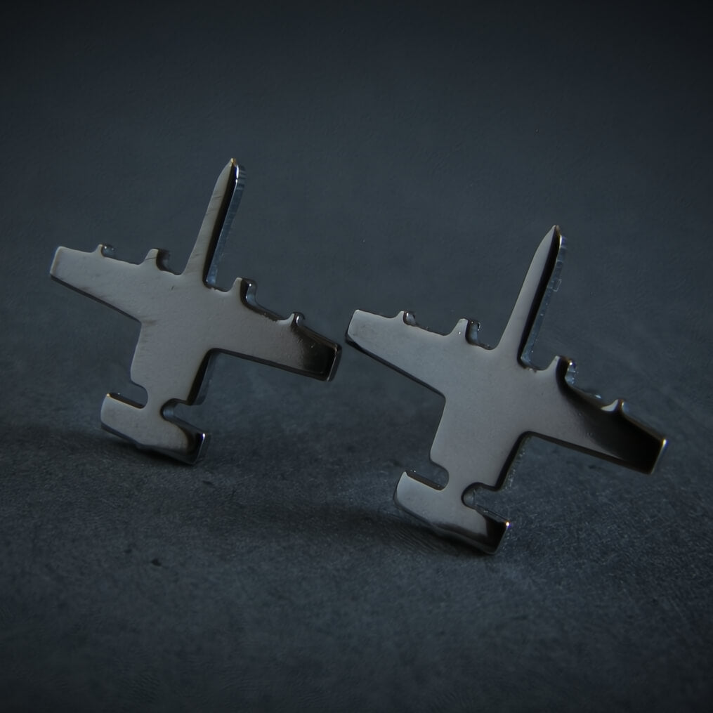 A-10 Warthog Stud Earrings - Jet Fighter Jewelry