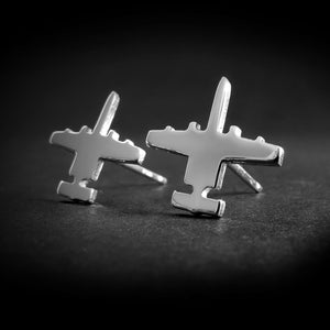 A-10 Warthog Stud Earrings - Jet Fighter Jewelry