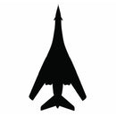 Black and white silhouette photo of a B-1 Lancer Military Jet
