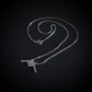 Handcrafted sterling silver B-21 Raider bomber jet necklace with delicate chain