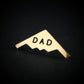 Engraved 14k gold B‑2 bomber pin with “DAD” – stealth military aviation tie tack gift for Father’s Day or pilot dads