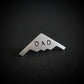Silver Engraved "DAD" B-2 Spirit Bomber military fighter jet airplane tie tack on a black background