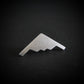 Silver B-2 Spirit Bomber military fighter jet airplane tie tack on a black background
