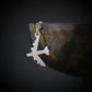 Silver B-52 Bomber Stratofortress Military Jet pendant on a dark background