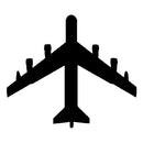Silhouette image of a B-52  Military Airplane clip art