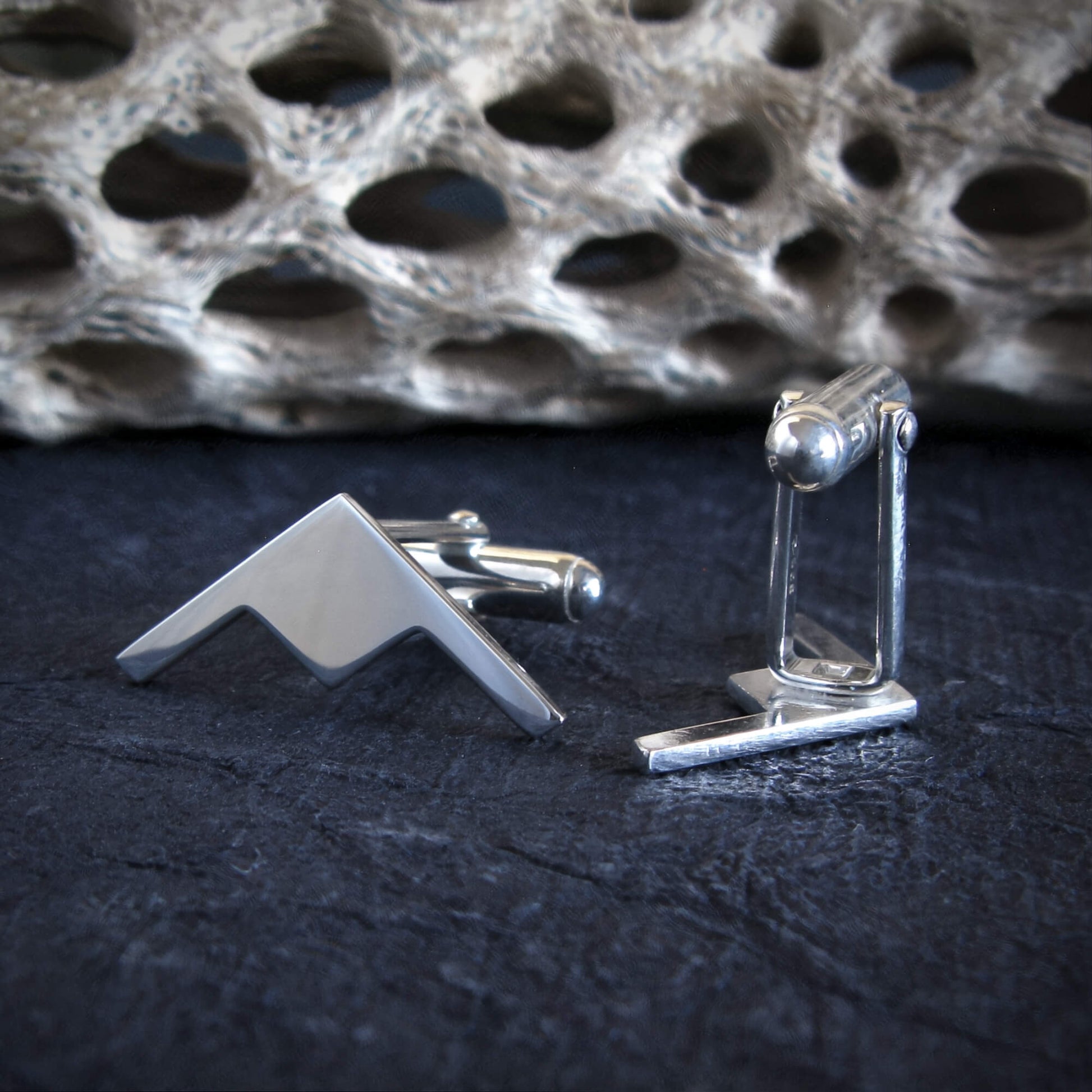 Aviation-inspired B-21 Raider bomber jet cuff links for collectors and military gifts