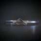 Silver bangle bracelet with B-2 Bomber Jet on a dark background