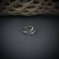 B-2 Spirit Bomber Jet Silver Ring Military Jewelry on a dark background