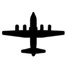 Silhouette image of a C-130 Military Airplane clip art