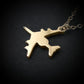 E-3 Sentry AWACS airplane pendant necklace handmade from 14k gold aviation jewelry