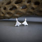 Antiqued sterling silver Eurofighter jet stud earrings
