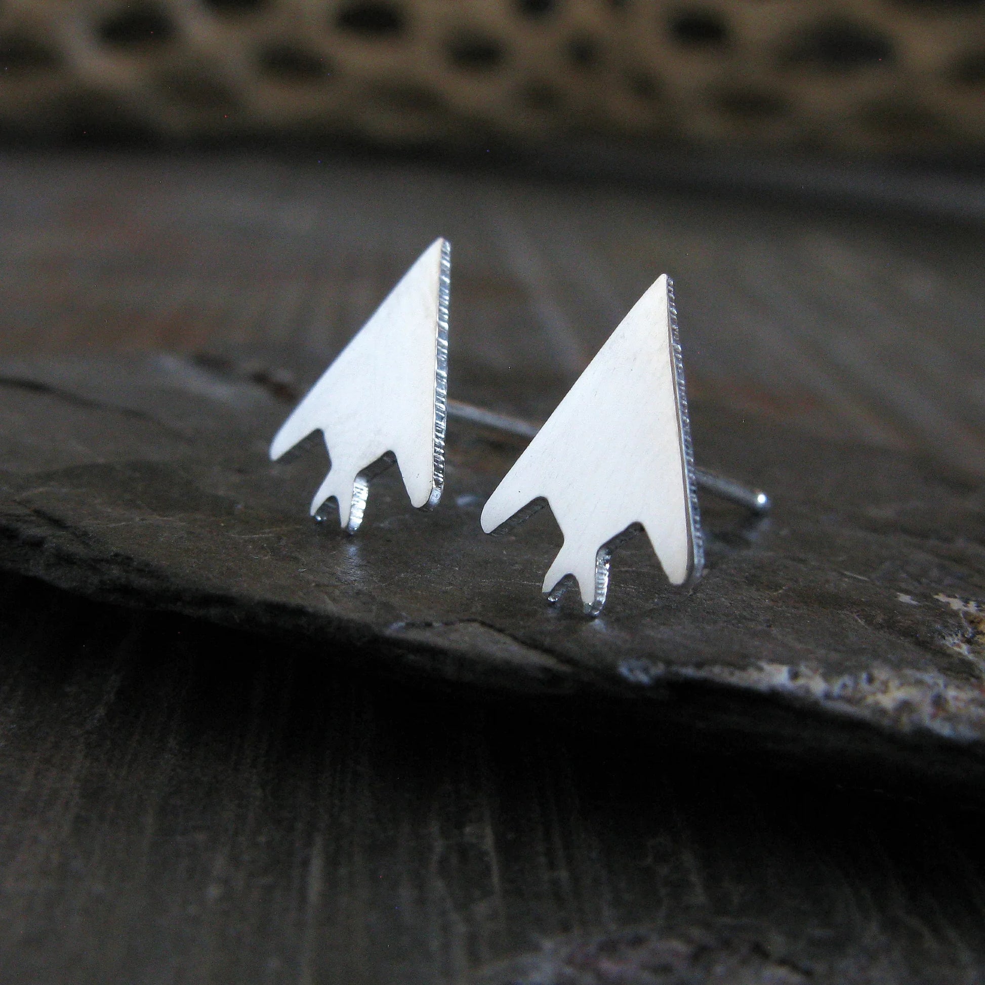 F-117 Nighthawk Stud Earrings - Jet Fighter Jewelry