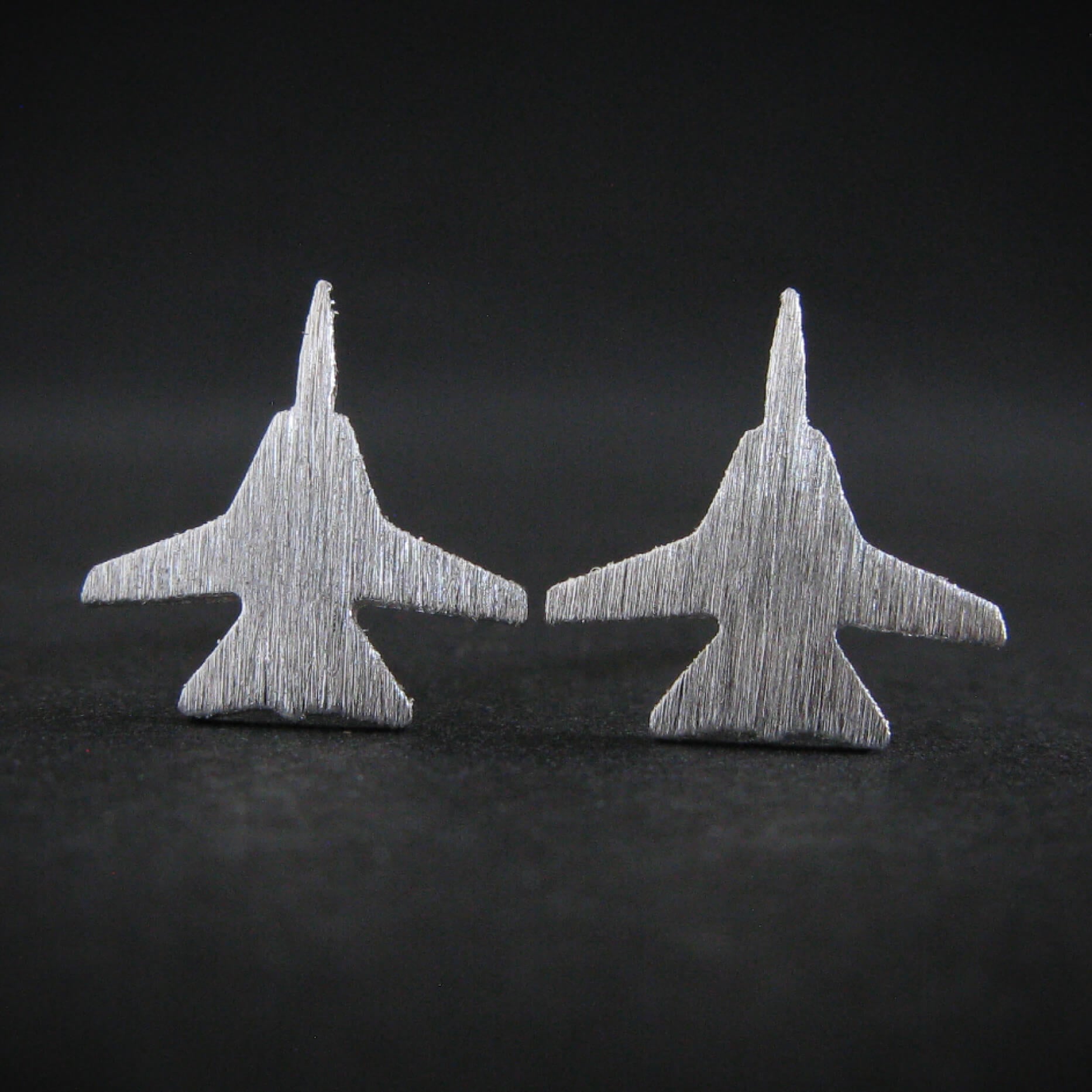 F-14 Tomcat Stud Earrings - Jet Fighter Jewelry