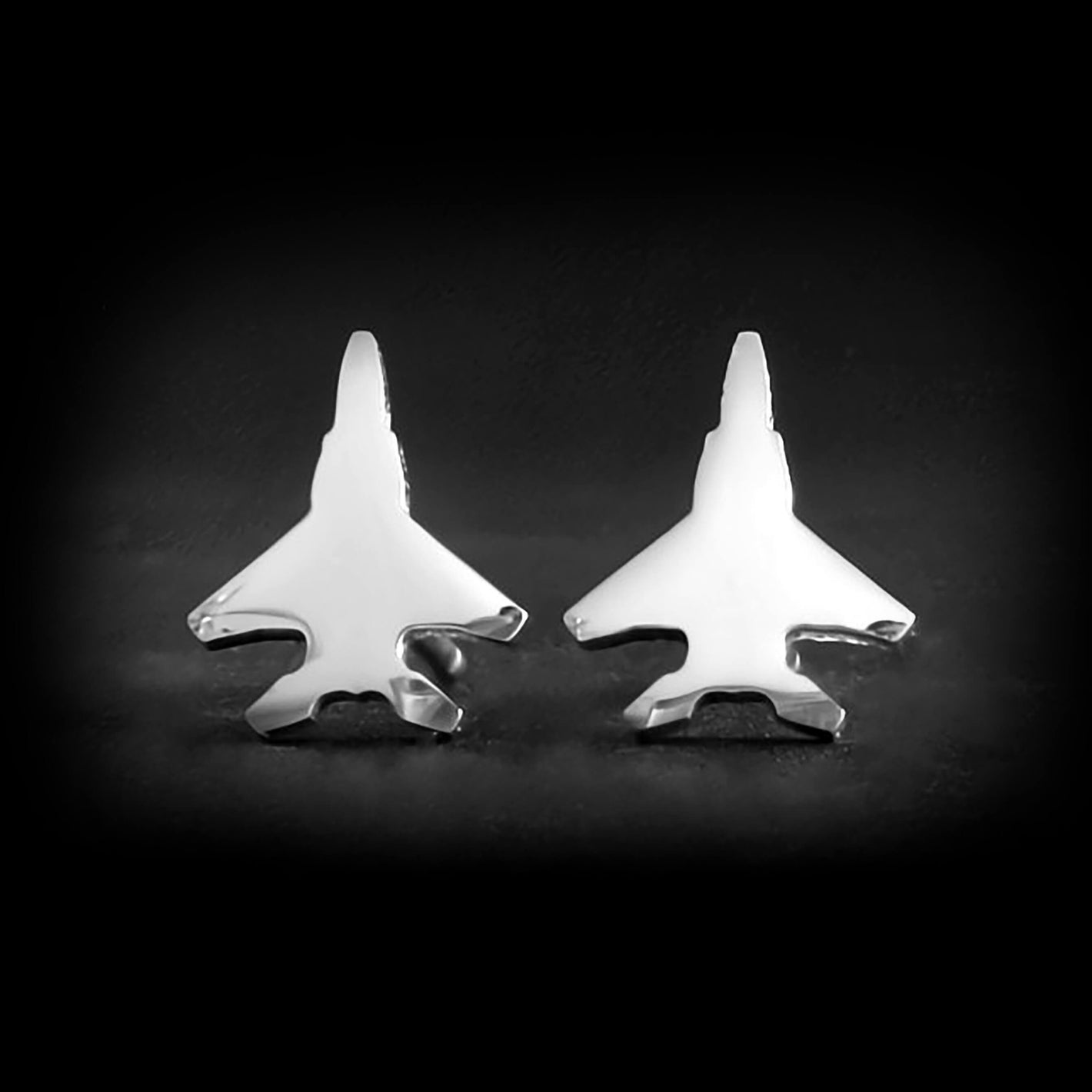F-15 Eagle Stud Earrings - Jet Fighter Jewelry