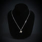 Sterling silver F-16 Fighting Falcon jet necklace on display – handcrafted aviation jewelry gift for Air Force service members