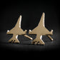 F-16 Fighting Falcon Stud Earrings - Jet Fighter Jewelry
