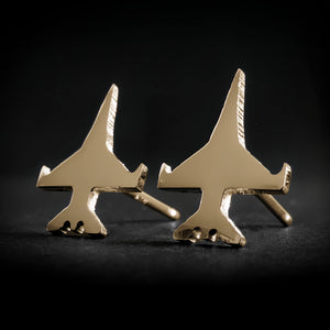F-16 Fighting Falcon Stud Earrings - Jet Fighter Jewelry