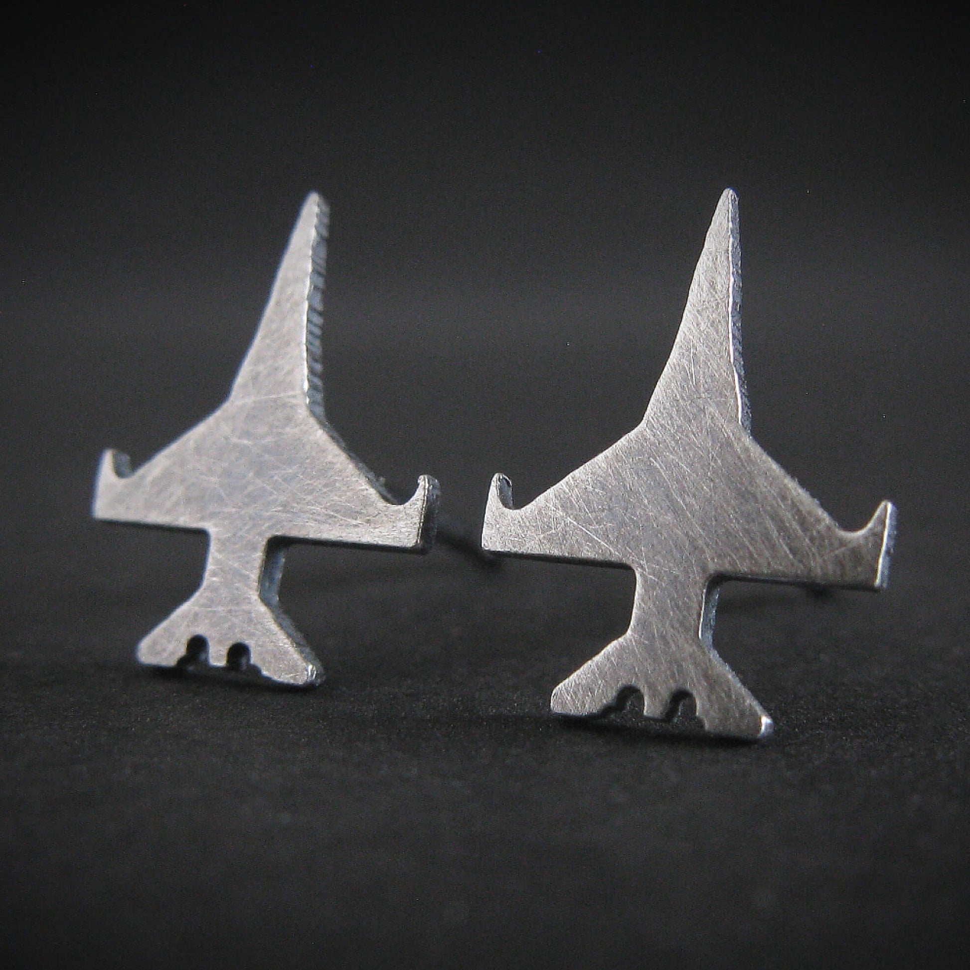F-16 Fighting Falcon Stud Earrings - Jet Fighter Jewelry