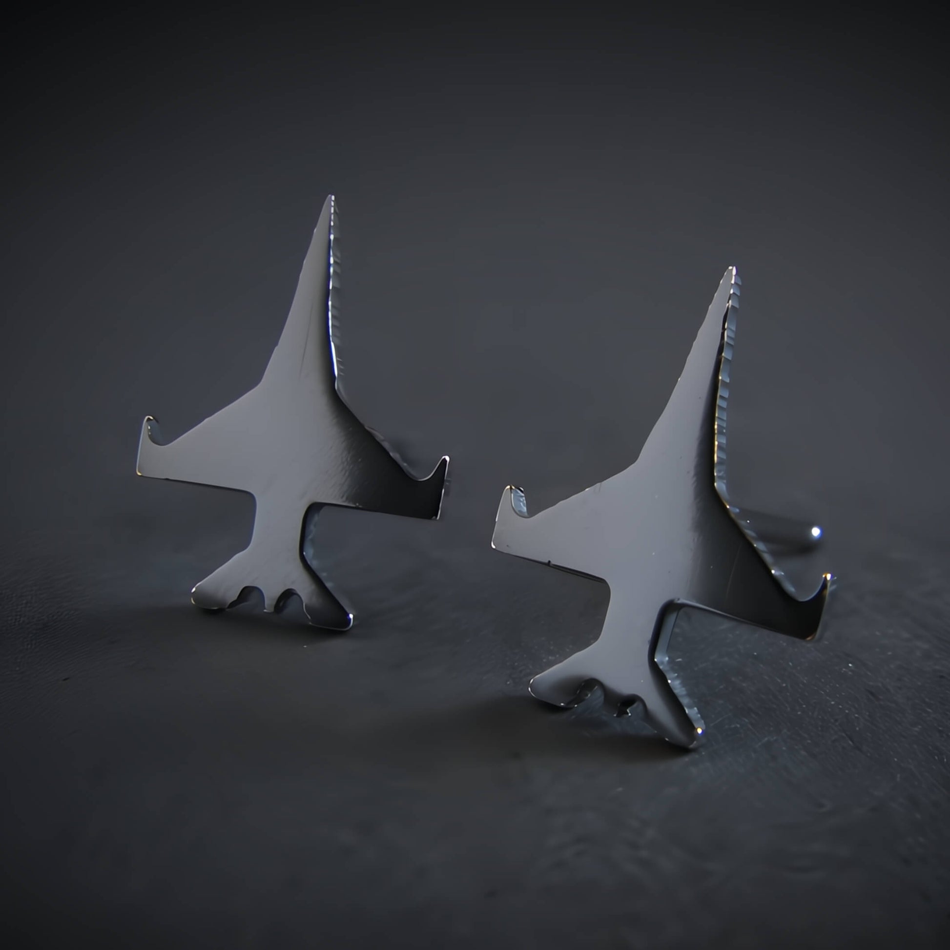 F-16 Fighting Falcon Stud Earrings - Jet Fighter Jewelry