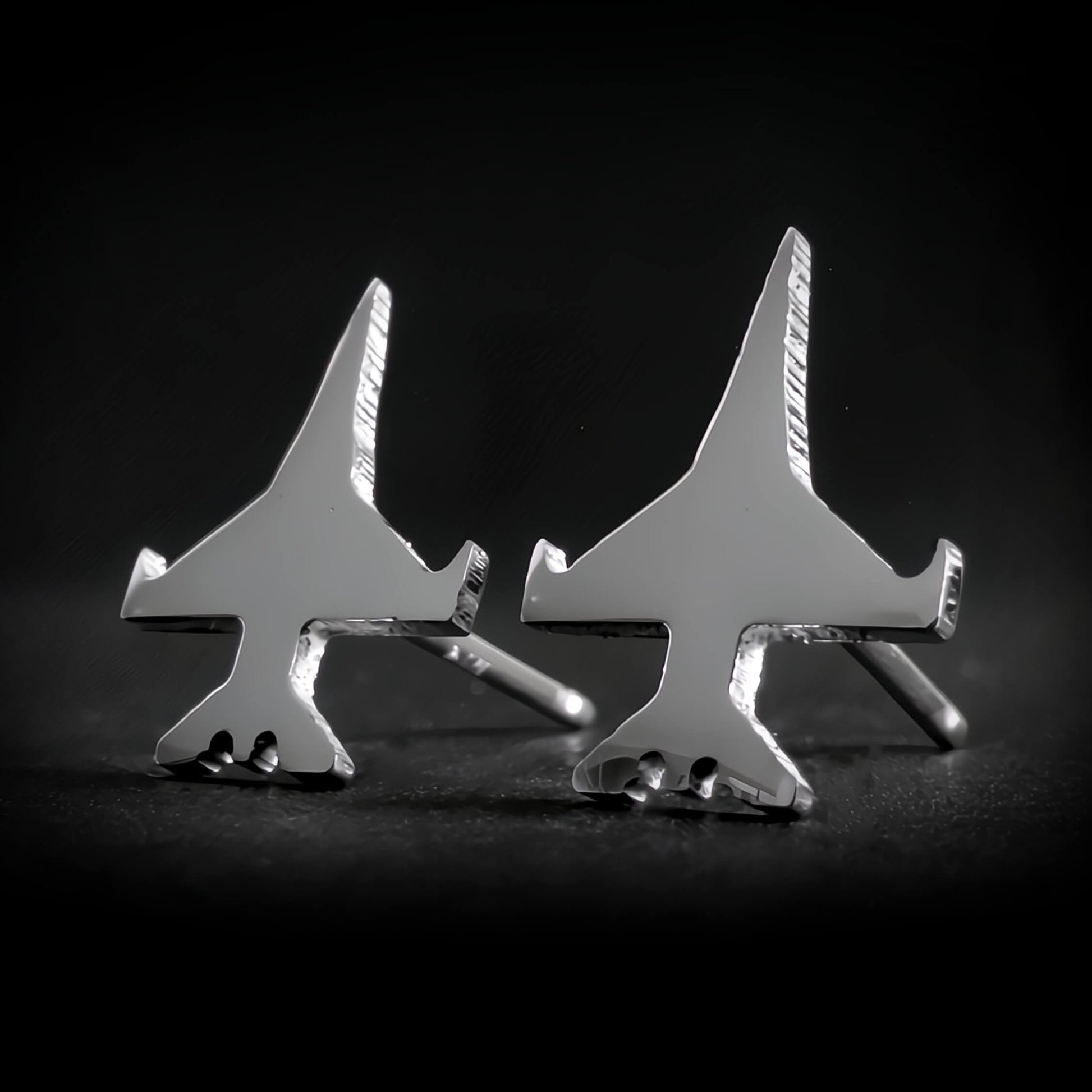 F-16 Fighting Falcon Stud Earrings - Jet Fighter Jewelry