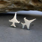 F-16 Fighting Falcon Stud Earrings - Jet Fighter Jewelry