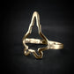 14k Gold F‑22 Raptor military fighter jet silhouette ring – handcrafted aviation jewelry