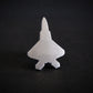 Sterling silver F-22 Raptor fighter jet  tie pin on a black background