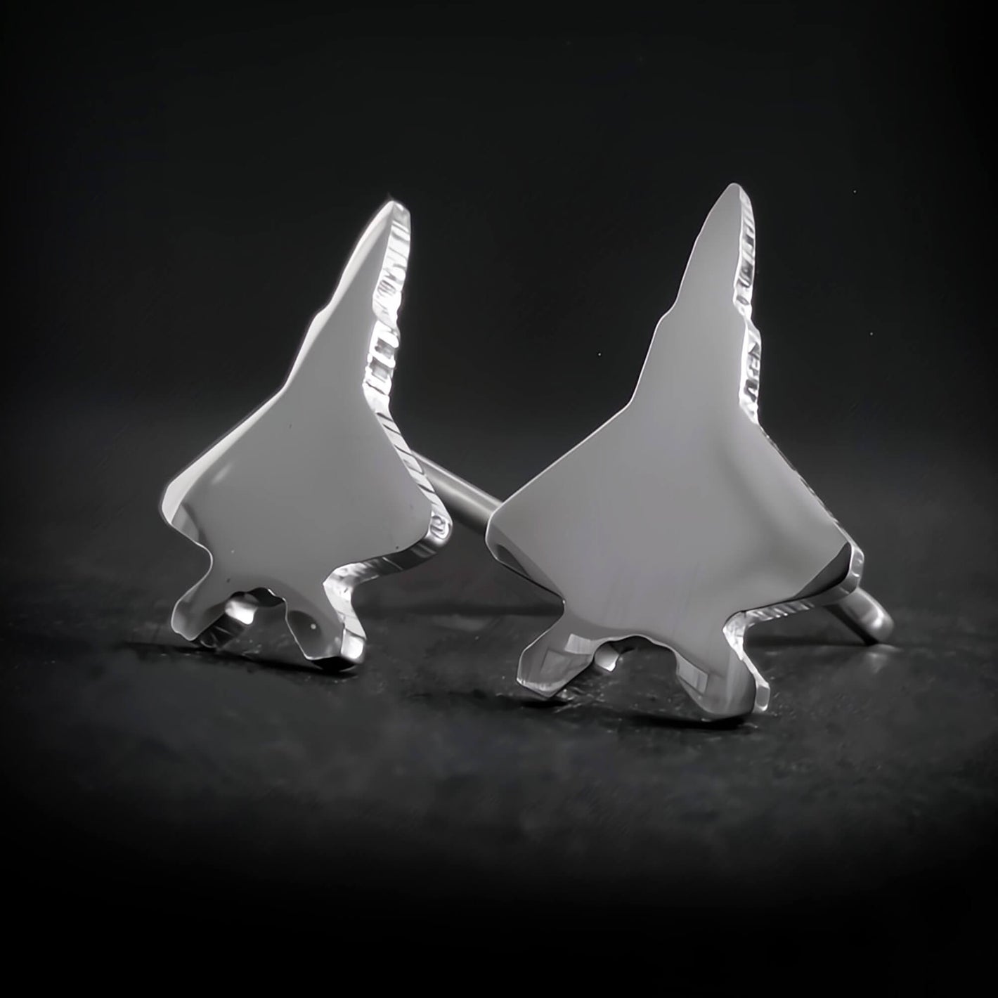 F-22 Raptor Stud Earrings - Jet Fighter Jewelry