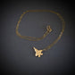 14k gold F-35 Military Fighter Jet pendant on a chain against a black background