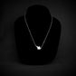 F-35 Military Fighter Jet Inline Necklace in sterling silver on a bust against a dark background