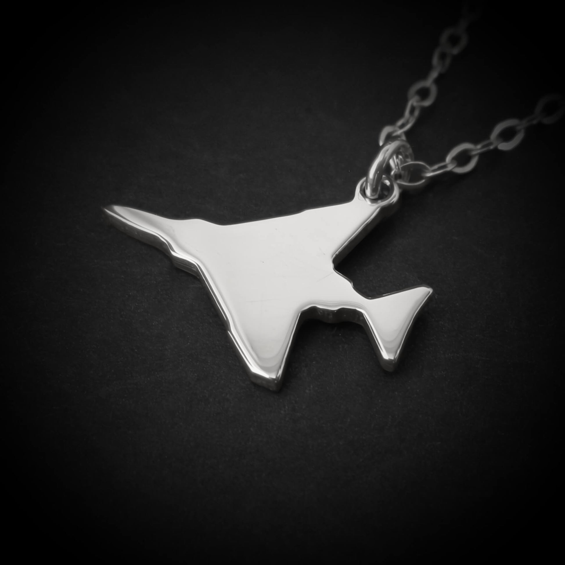 Handmade sterling silver F-4 Phantom fighter jet pendant necklace aviation jewelry
