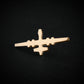 14k gold MQ-9 Reaper drone tie tack – handmade aviation lapel pin for pilots, veterans, and drone operators – military aircraft jewelry by Jet Fighter Jewelry