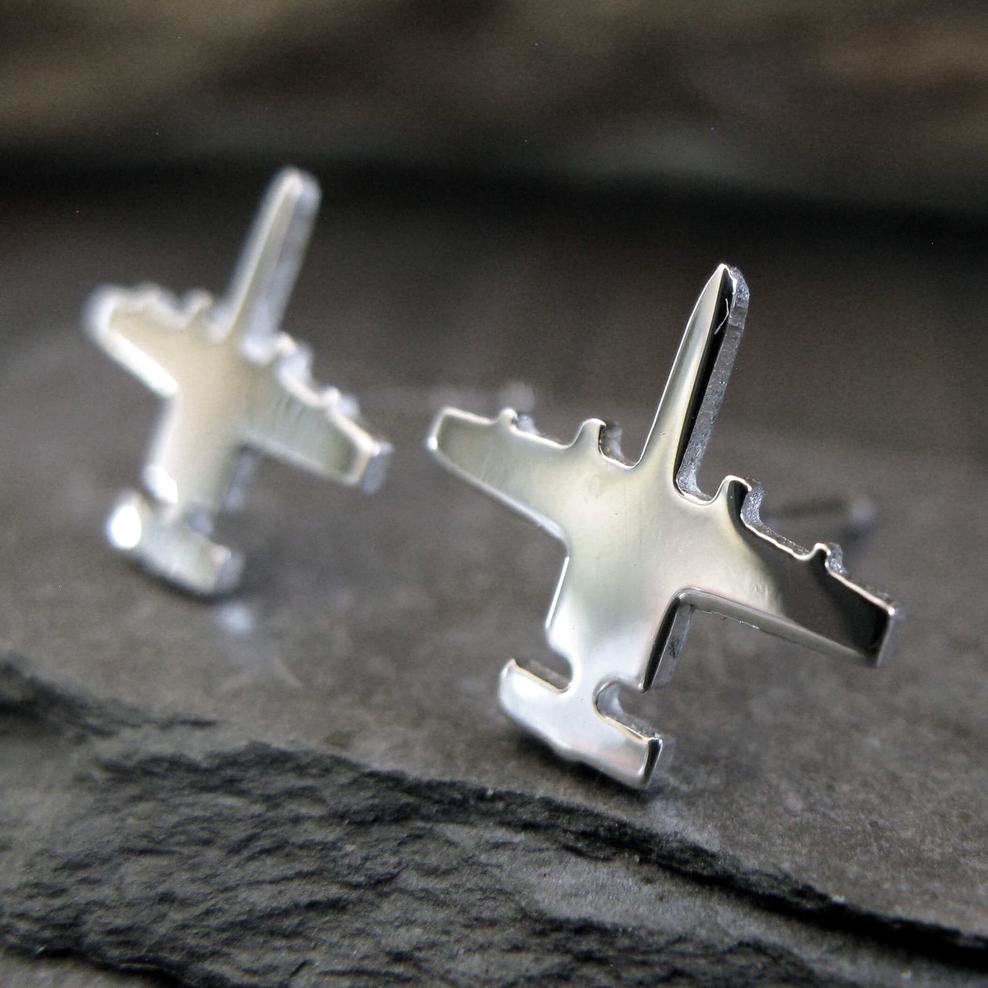 A-10 Warthog Stud Earrings - Jet Fighter Jewelry