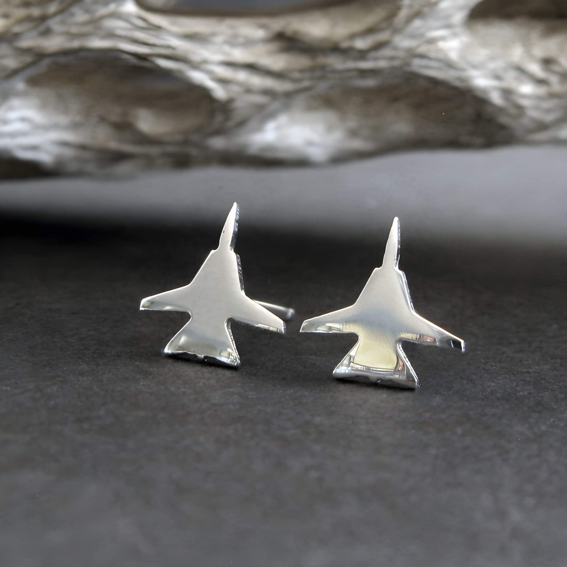 F-14 Tomcat Stud Earrings - Jet Fighter Jewelry