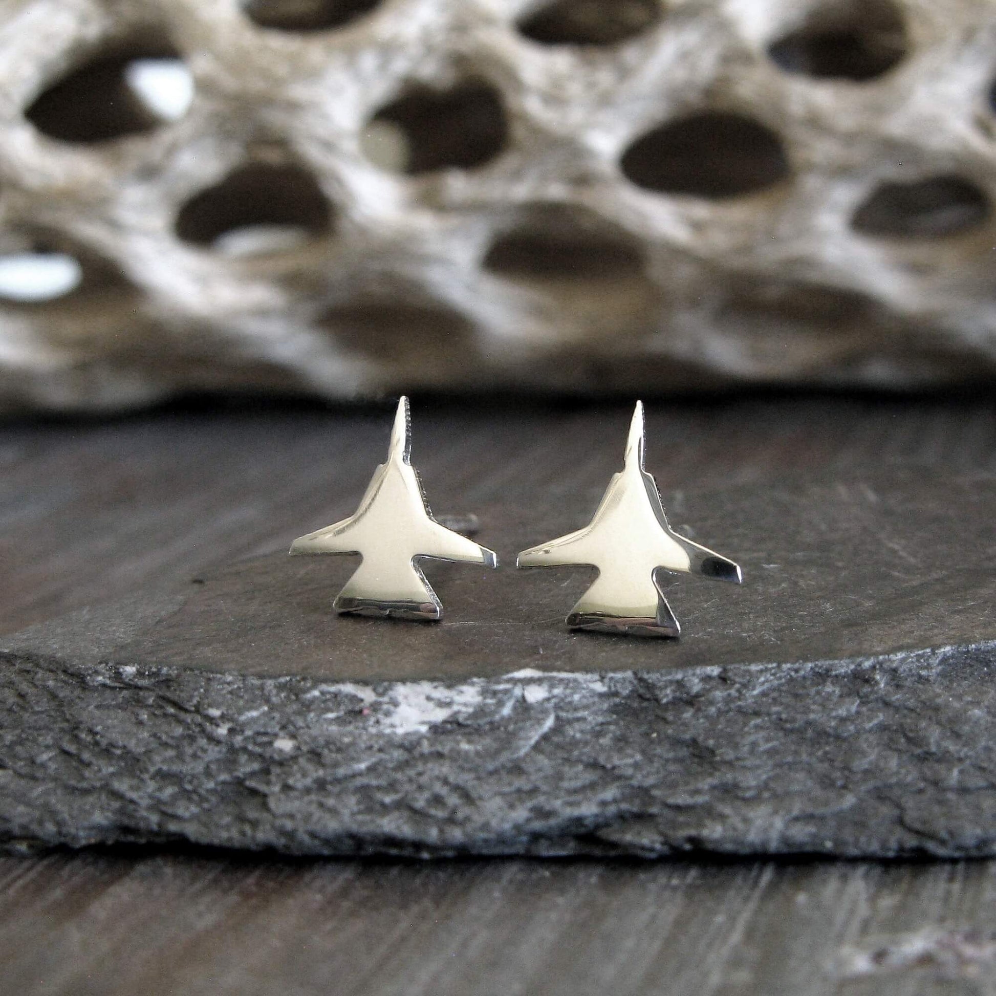 F-14 Tomcat Stud Earrings - Jet Fighter Jewelry