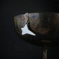 Sterling silver NASA Space Shuttle pendant necklace displayed on wine goblet – handcrafted aviation jewelry