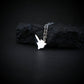 SR-71 Blackbird sterling silver jet pendant necklace on black rock aviation military jewelry