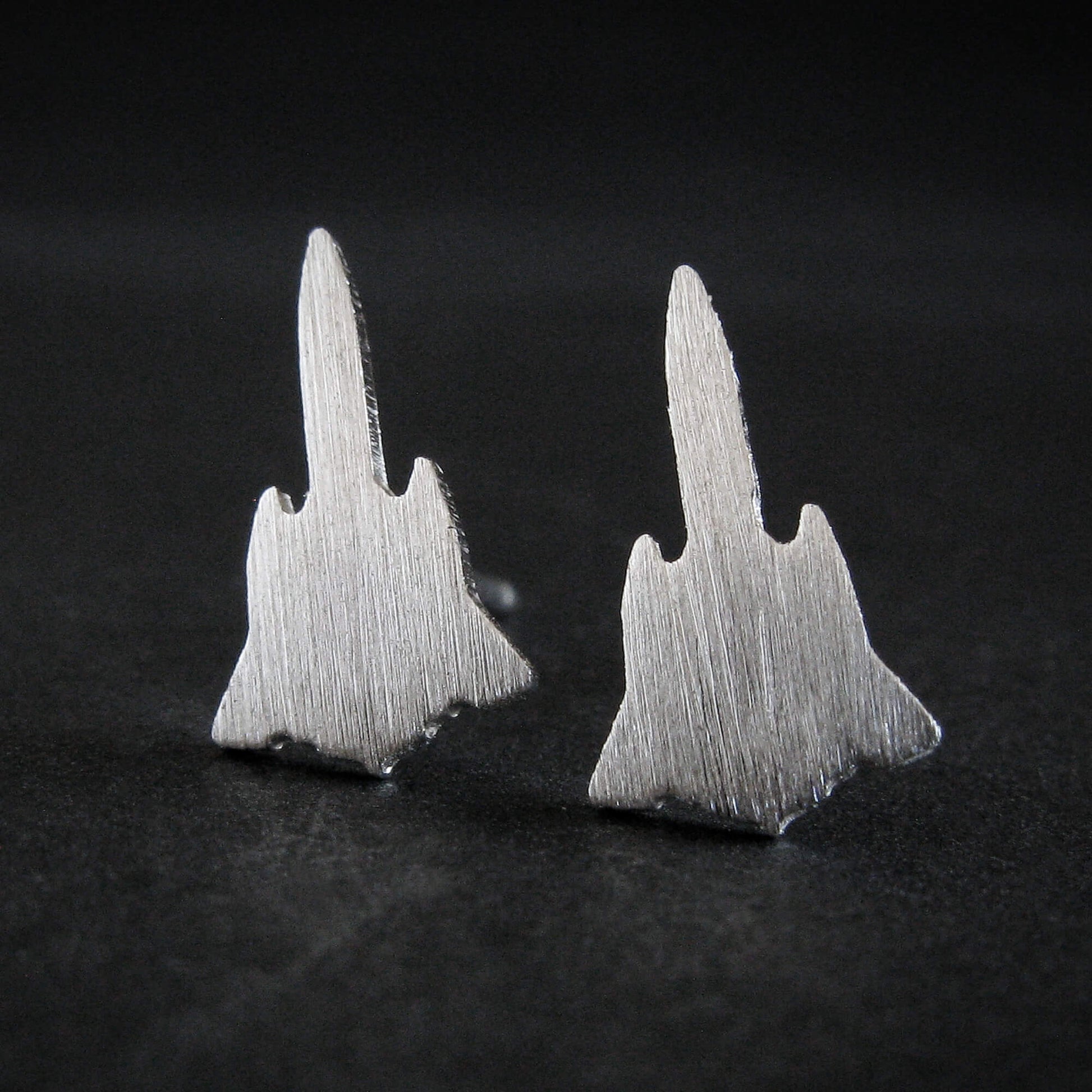 SR-71 Blackbird Stud Earrings - Jet Fighter Jewelry