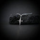 U-2 Dragon Lady airplane pendant in sterling silver styled on textured black rock