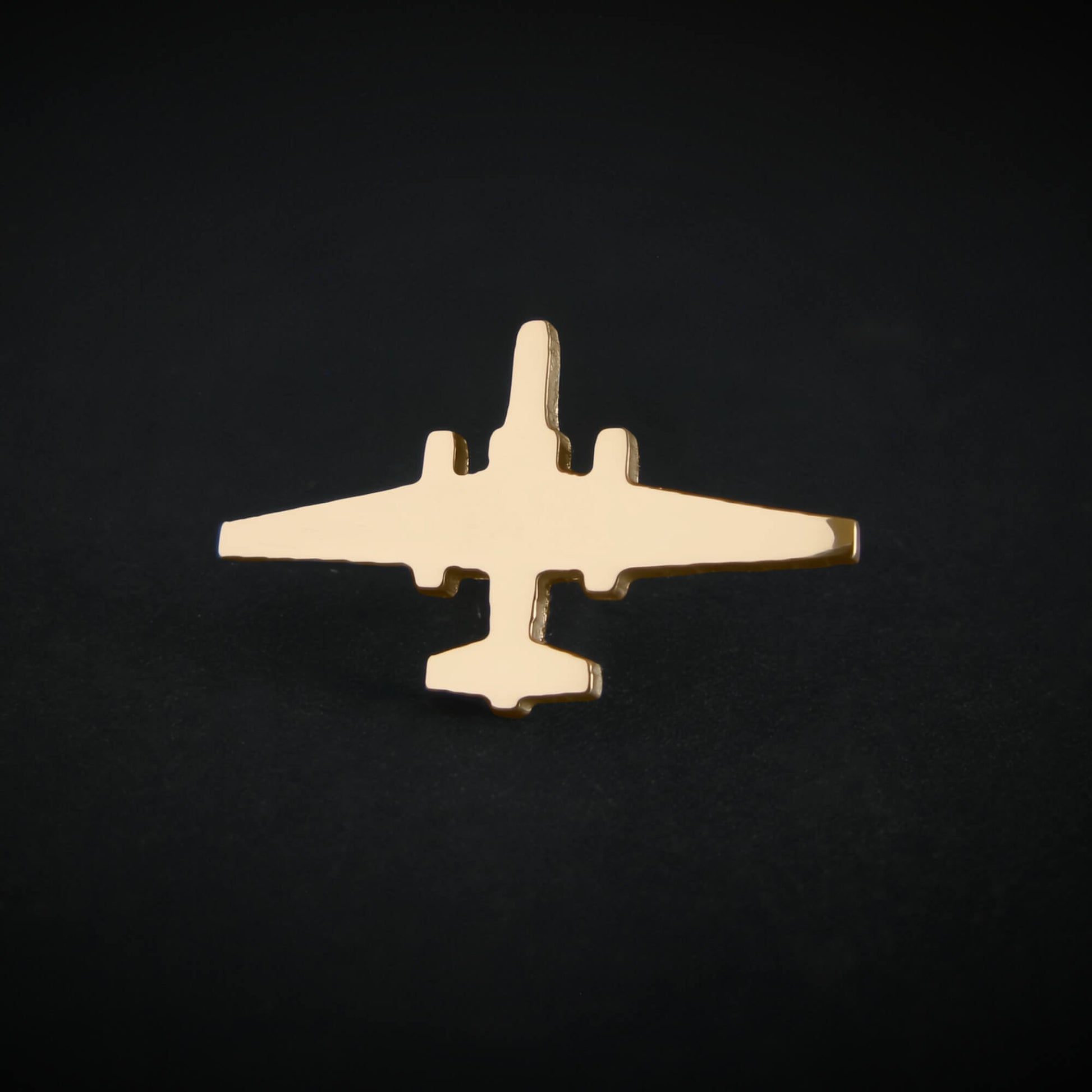 14k gold U-2 Dragon Lady jet tie tack – handmade military aviation lapel pin for pilots, veterans, and collectors