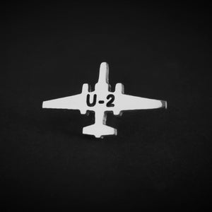 Engraved sterling silver U-2 tie tack – stealth aircraft jewelry – military pilot gift made in Arizona