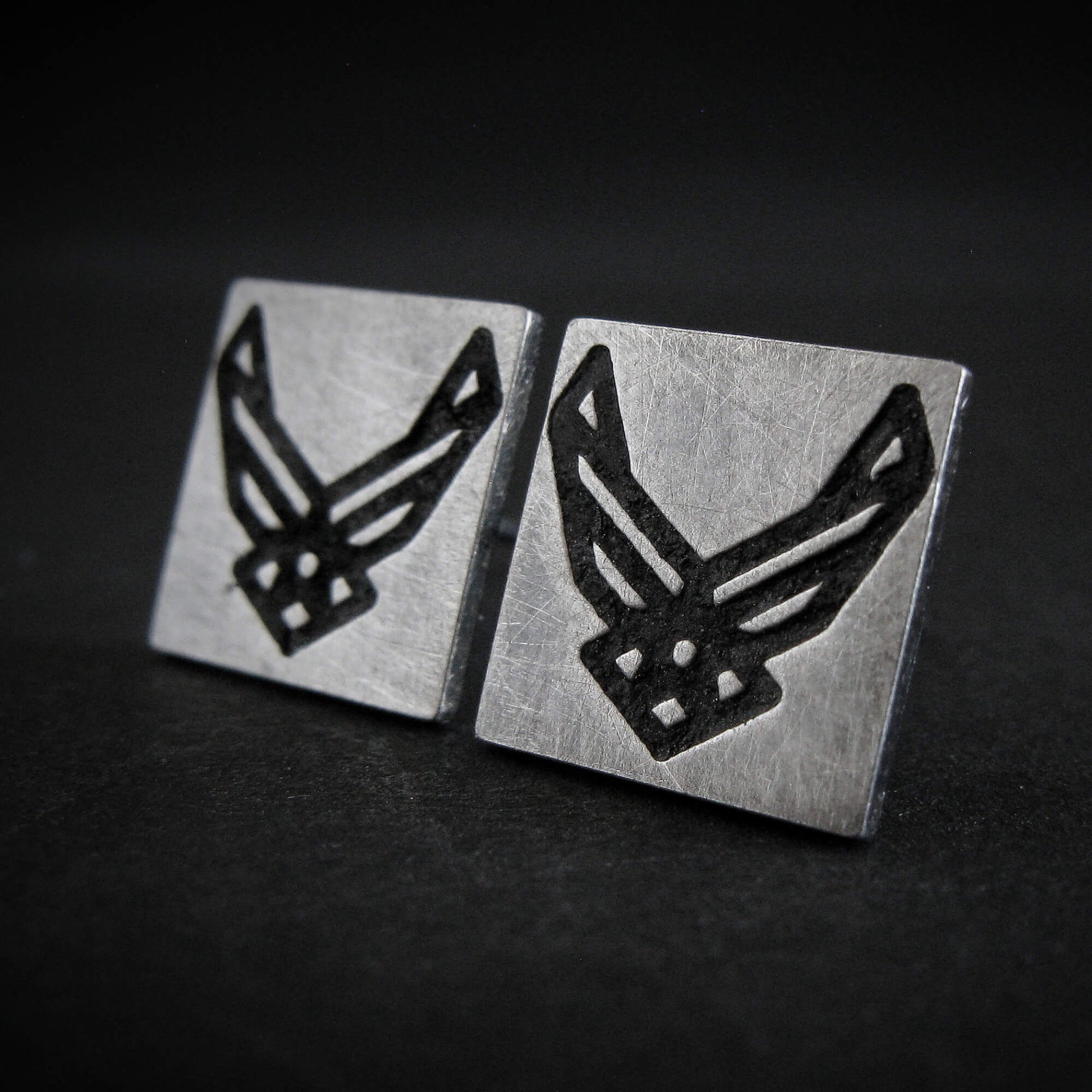 Air Force Logo Stud Earrings - Jet Fighter Jewelry