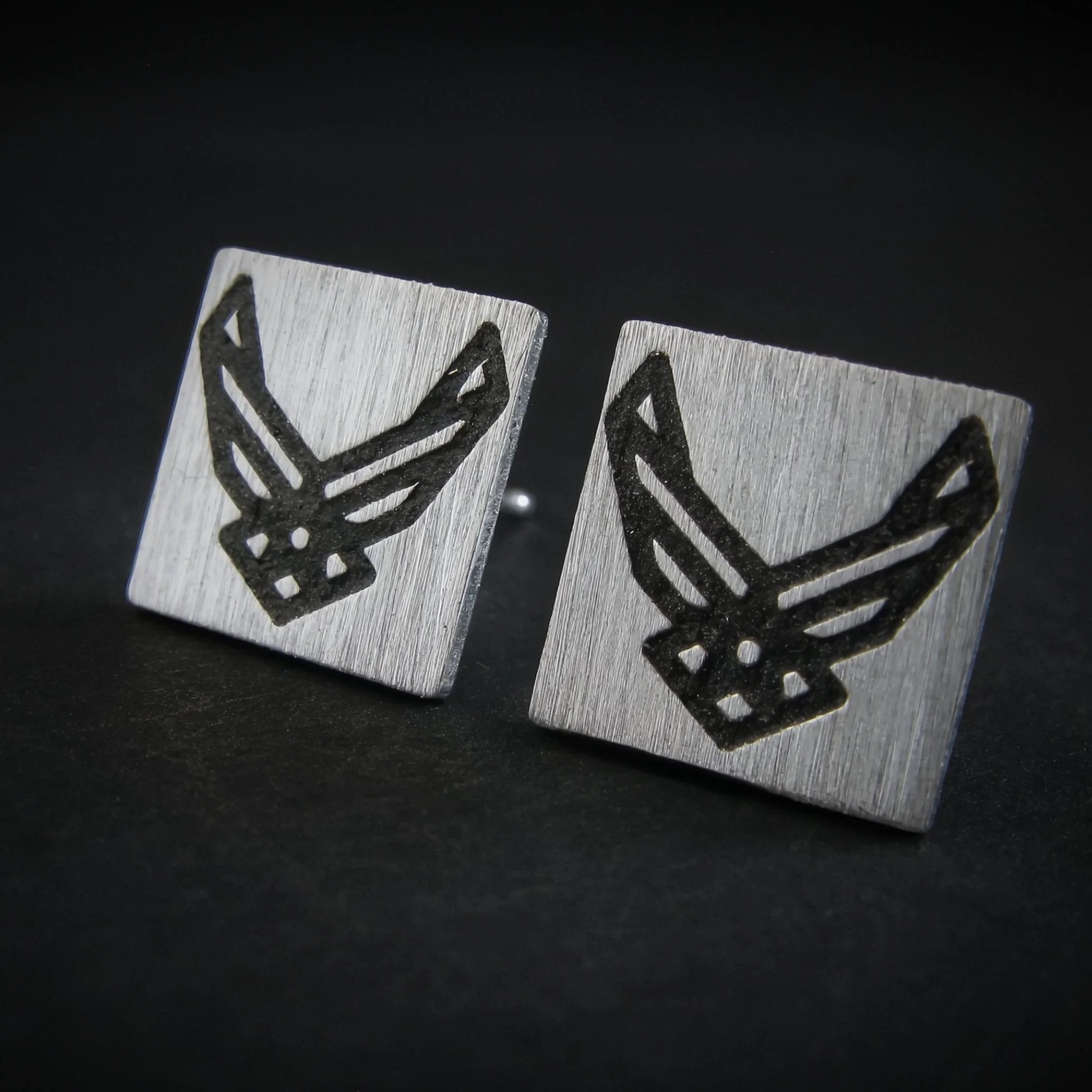 Air Force Logo Stud Earrings - Jet Fighter Jewelry