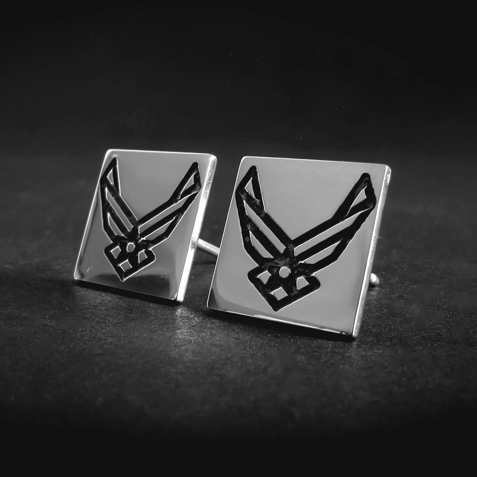 Air Force Logo Stud Earrings - Jet Fighter Jewelry