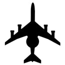 Silhouette clip art of a E-3 Military Jet Fighter