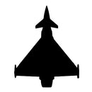 Silhouette clip art of a Eurojet Military Jet Fighter
