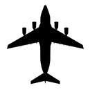 Silhouette clip art of a C-17 Jet Fighter